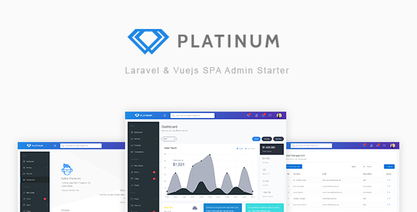 Platinum – Laravel & Vuejs SPA Admin Starter