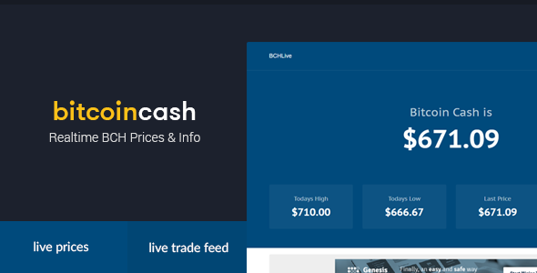 BCHLive – Realtime Prices & Info for Bitcoin Cash