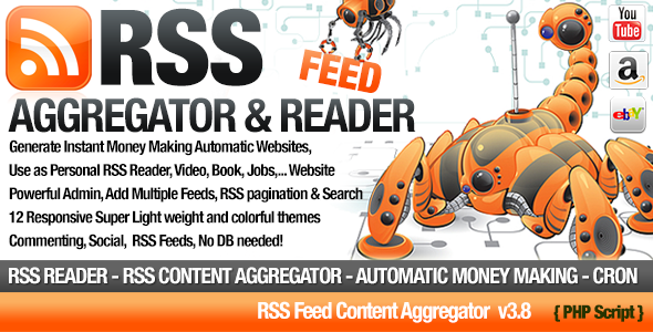 RSS Aggregator v3.8 – Niche Content RSS Site Builder