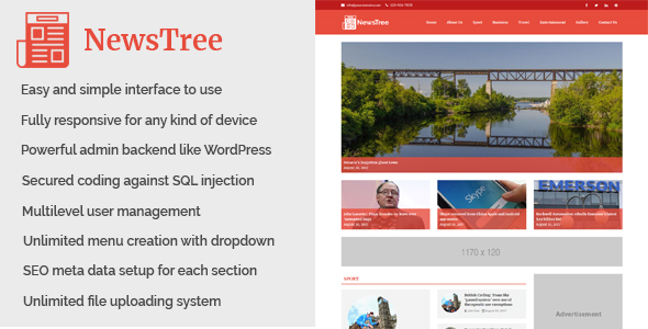 NewsTree – Magazine and News Portal Website CMS