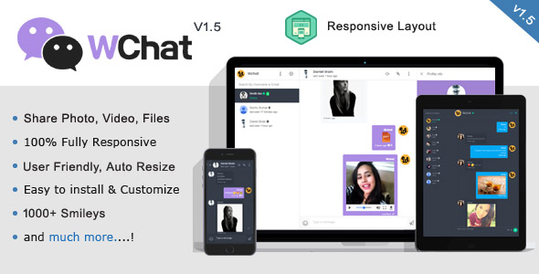 Wchat v1.6 – Fully Responsive PHP AJAX Chat Script – nulled