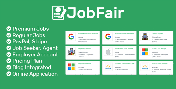 JobFair – Premium Laravel PHP Job Board Script