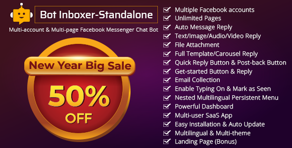 Bot Inboxer – Standalone v2.2 – Multi-account & Multi-page Facebook Messenger Chat Bot – nulled