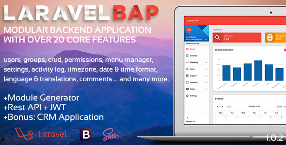 Laravel BAP v1.0.3 – Modular Application Platform and CRM