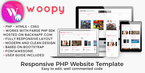 woopy – PHP Listings + Chat Web Template
