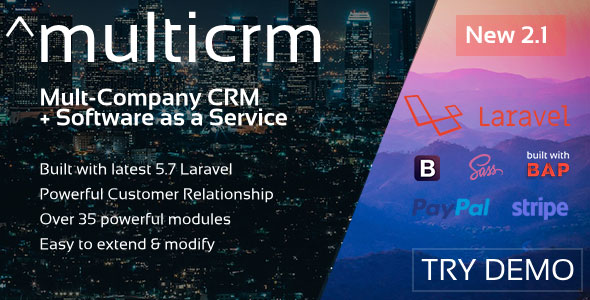 Multicrm v1.1.5 – Powerful Laravel CRM +Front End Software As A Service