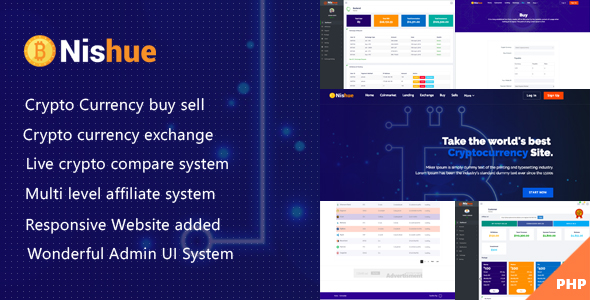 Nishue v2.0 – CryptoCurrency Buy Sell Exchange and Lending with MLM System | Live Crypto Compare