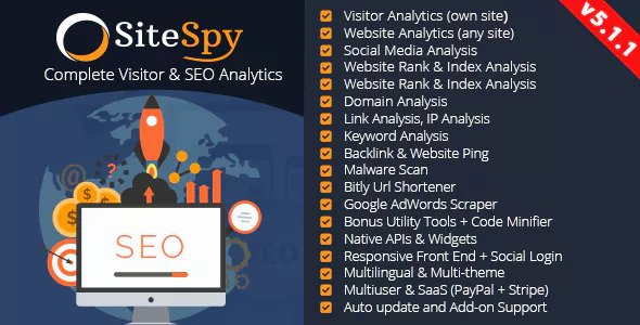 SiteSpy v5.1.1 – The Most Complete Visitor Analytics & SEO Tools – nulled