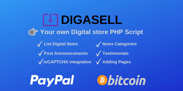 DigaSell – Digital store PHP Script