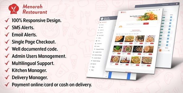 Menorah Restaurant v1.0 – Restaurant Food Ordering System
