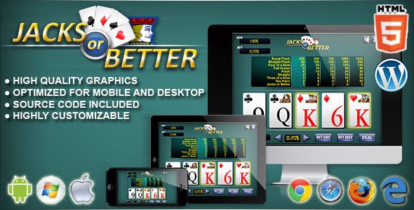 Video Poker Jacks or Better – HTML5 Casino Game