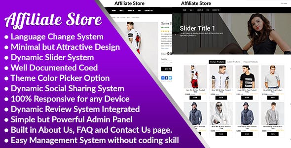 Affiliate Store v1.0 – Responsive Affiliate Store Management System – nulled