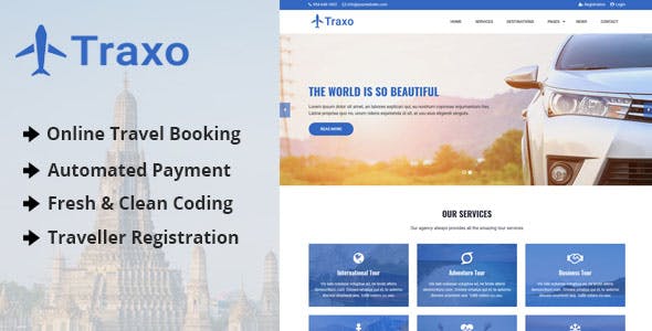 Traxo v1.1 – Travel Agency CMS with Online Booking System