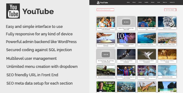 YouTube v1.0.0 – YouTube Video Collection CMS