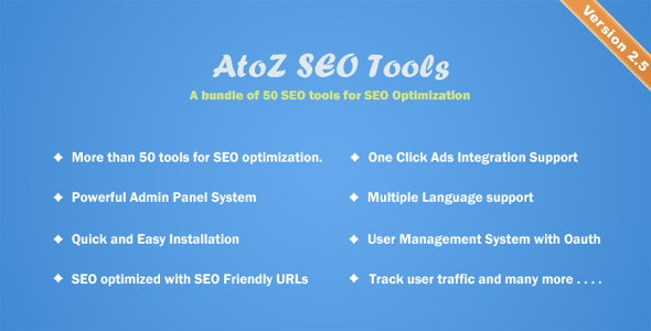 AtoZ SEO Tools v2.5 – Search Engine Optimization Tools