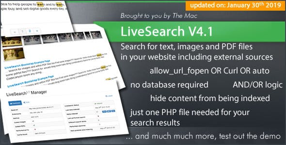 LiveSearch v4.1 – Searchengine for your Website