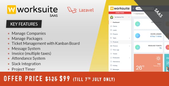 Worksuite Saas v2.5.8 – Project Management System – nulled
