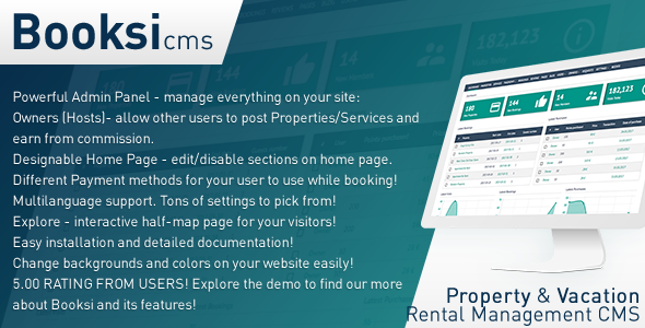 Booksi v1.3 – Property & Vacation Rental Management CMS