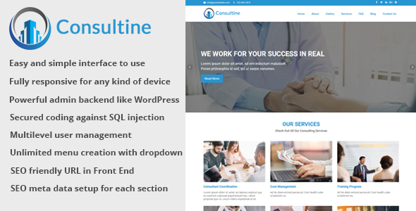 Consultine v1.7 – Consulting, Business and Finance Website CMS