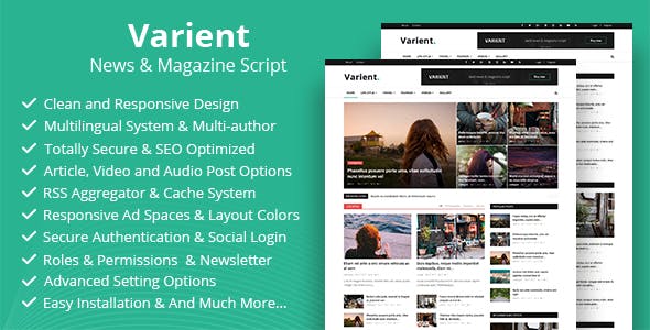 Varient v1.6.3 – News & Magazine Script – nulled