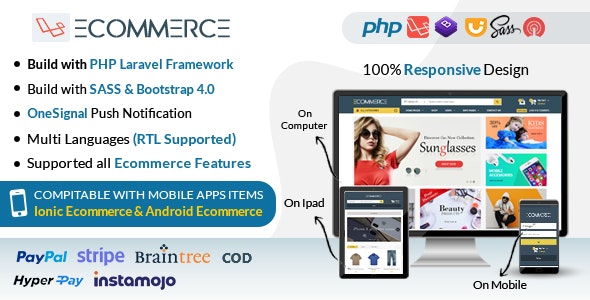 Laravel Ecommerce v1.7 – Universal Ecommerce/Store Full Website with Themes and Advanced CMS/Admin Panel