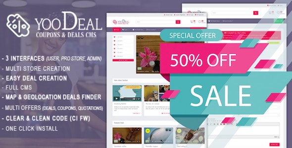 YooDeal v1.2.1 – Coupon, Deal & Online Quotation