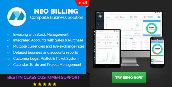 Neo Billing v3.6 – Accounting, Invoicing And CRM Software