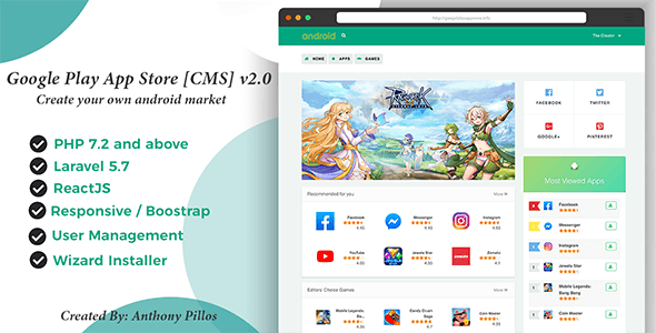 Google Play App Store [CMS] v2.0.8