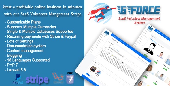 GForce v1.0 – SaaS Volunter Management System