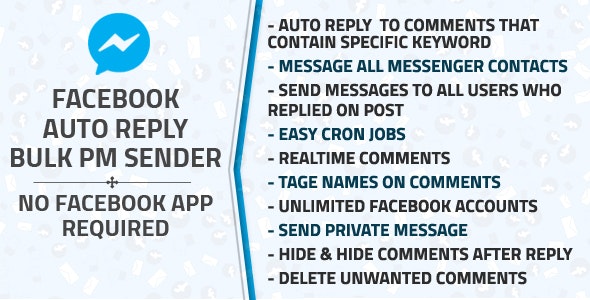 Facebook Auto Reply & Bulk Private Message Sender v1.1
