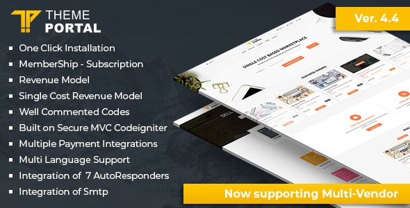 Theme Portal Marketplace v4.4 – Sell Digital Products ,Themes, Plugins ,Scripts – Multi Vendor