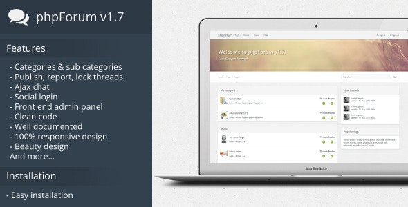 phpForum v1.7 – Social forum script.