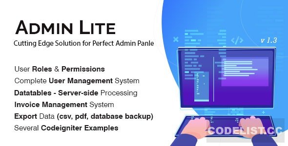 Admin Lite v1.5 – PHP Admin Panel + User Management