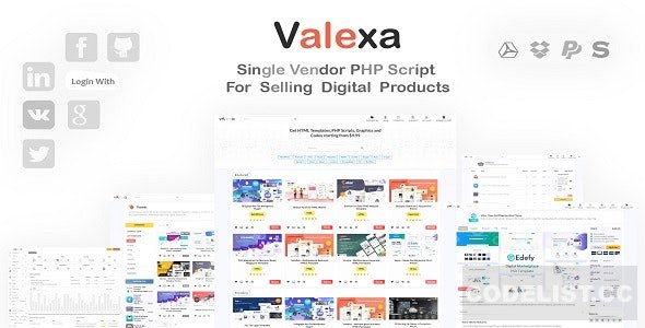 Valexa v1.2.1 – PHP Script For Selling Digital Products And Digital Downloads