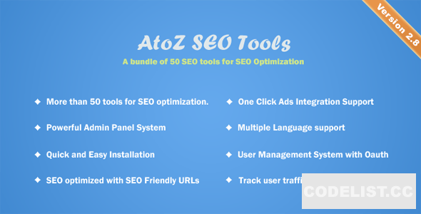 AtoZ SEO Tools v2.8 – Search Engine Optimization Tools – nulled