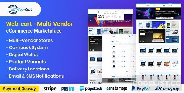 Web-cart v1.0 – Multi Vendor eCommerce Marketplace