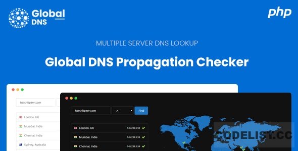 Global DNS v1.0 – Multiple Server – DNS Propagation Checker – PHP