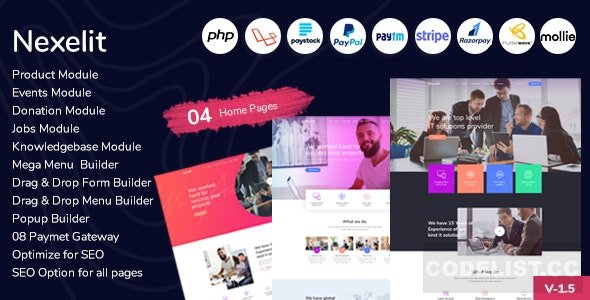 Nexelit v1.6 – Multipurpose Website & Business Management System CMS