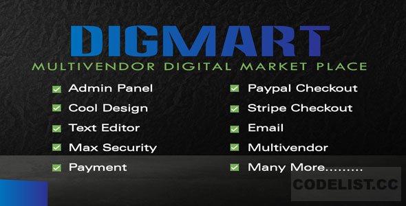 DigMart v3.6.0 – Multivendor Digital MarketPlace PHP DigMart v3.6.0 – Multivendor Digital MarketPlace PHP