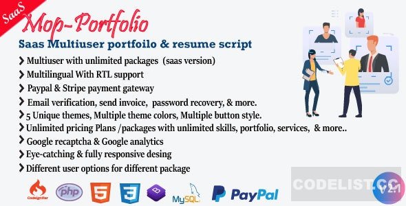 Mop v1.7 – My Portfolio / CV / Resume / vCard – nulled