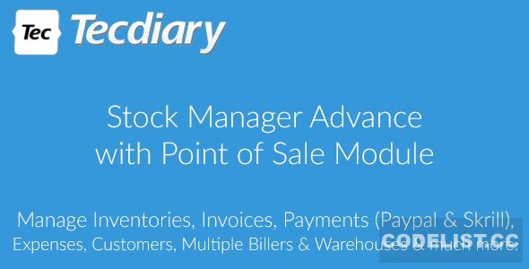 Stock Manager Advance with Point of Sale Module v3.4.44