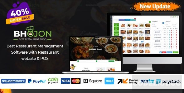 Bhojon v2.5 – Best Restaurant Management Software with Restaurant Website – nulled