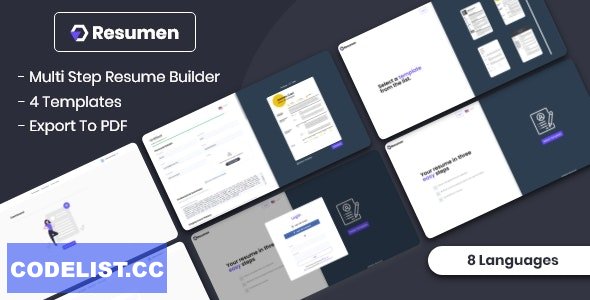 Resumen v0.1 – MultiStep Resume Builder