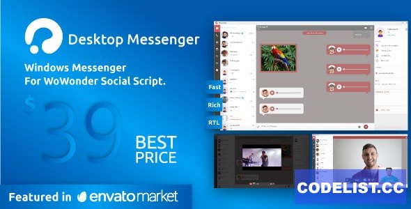 WoWonder Desktop v3.2 – A Windows Messenger For WoWonder Social Script