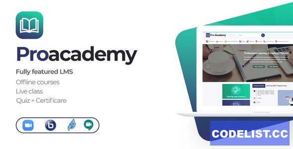 Proacademy v2.4 – LMS & Live Classes Marketplace