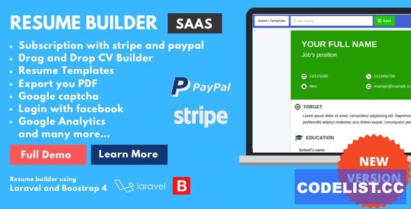 ResumeFaGo v1.2 – Saas Resume and CV buider – nulled