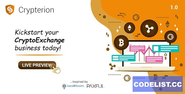 Crypterion v1.0 – Multi-featured Cryptocurrency Exchange Software (with self-hosted wallets)