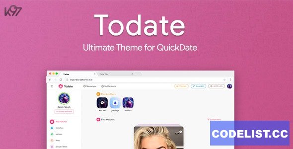 Todate v1.3 – The Ultimate QuickDate Theme