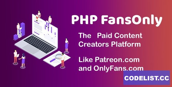 PHP FansOnly Patrons v1.7 – Paid Content Creators Platform – nulled