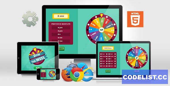 Spin the Wheel v1.0 – HTML5 Game (.capx)